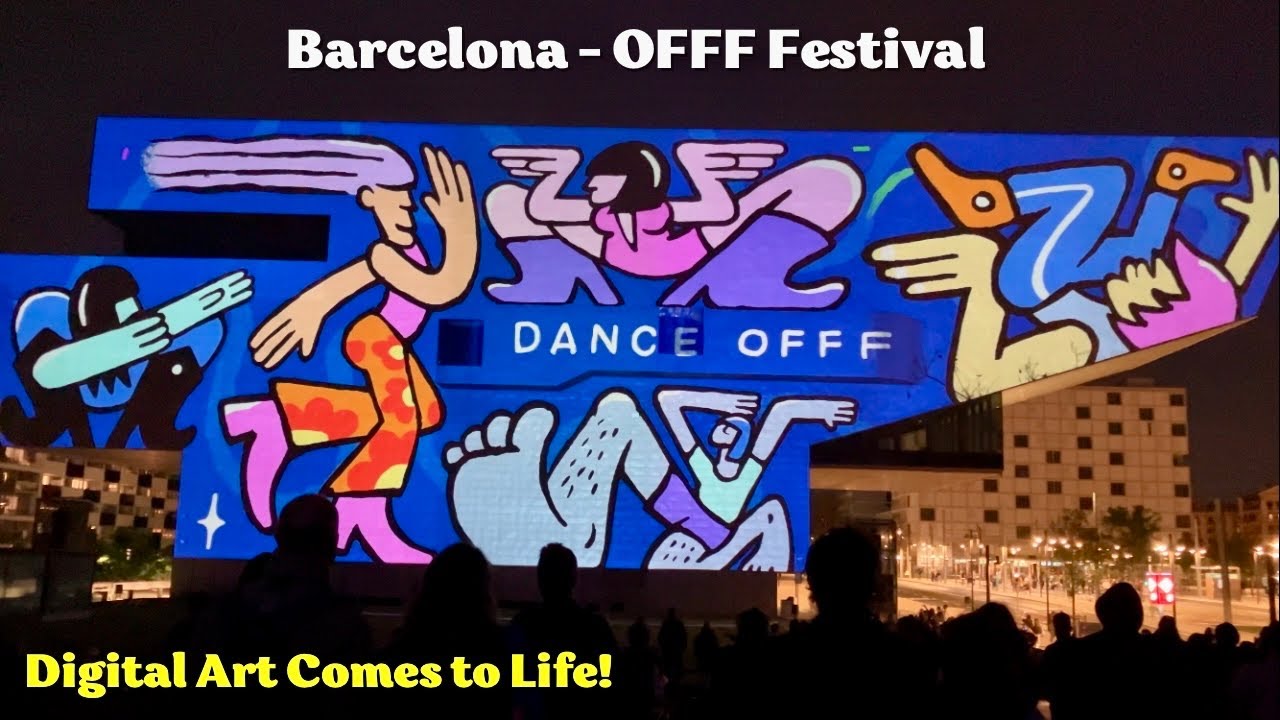 Barcelona's Most Creative Night 🌃 OFFF Festival 2025 Projection Mapping Show | Disseny Hub