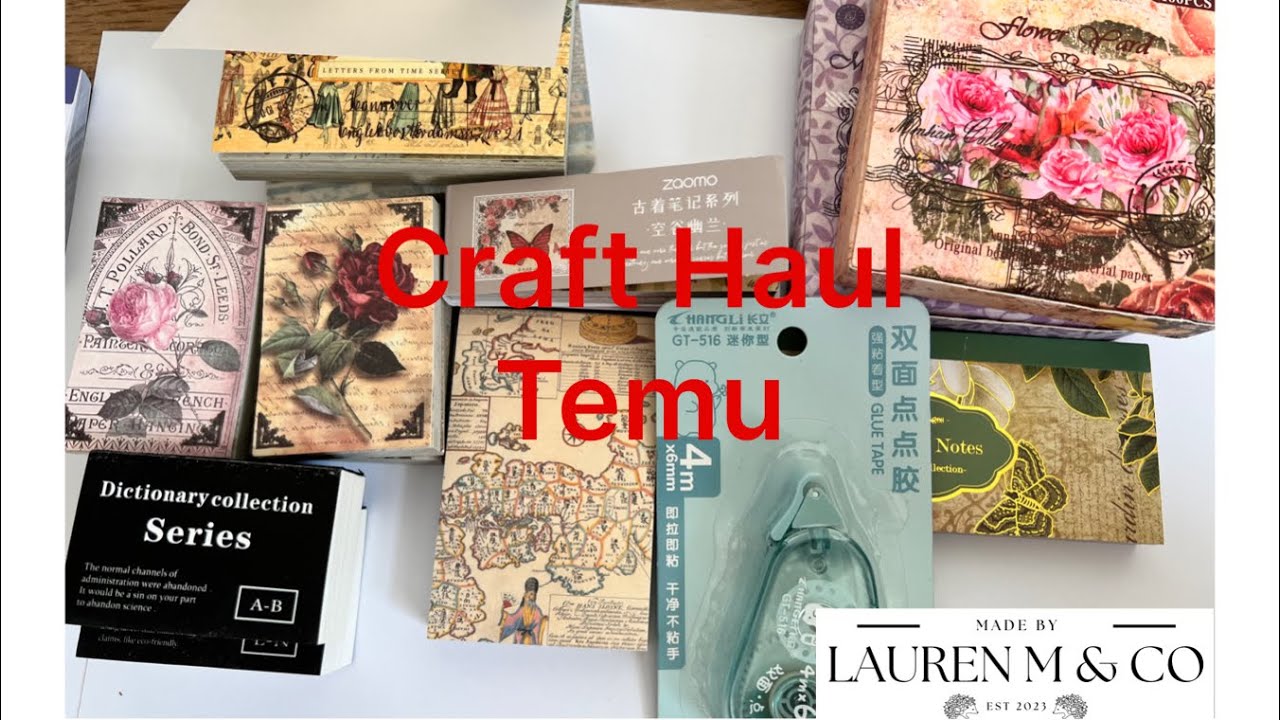 Temu Craft Haul - Papers, stickers, Washi Tape & More