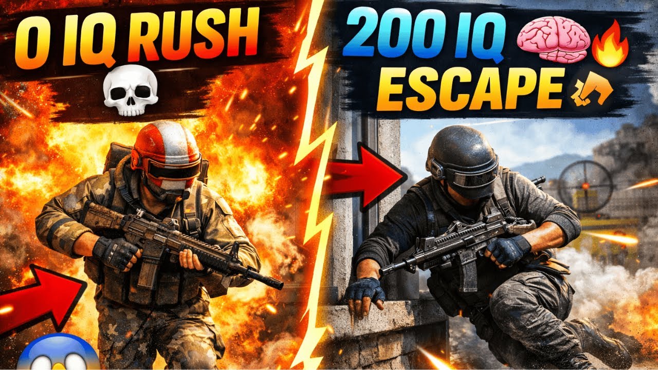 💀 0 IQ Rushes, 200 IQ Escapes—BGMI Highlights