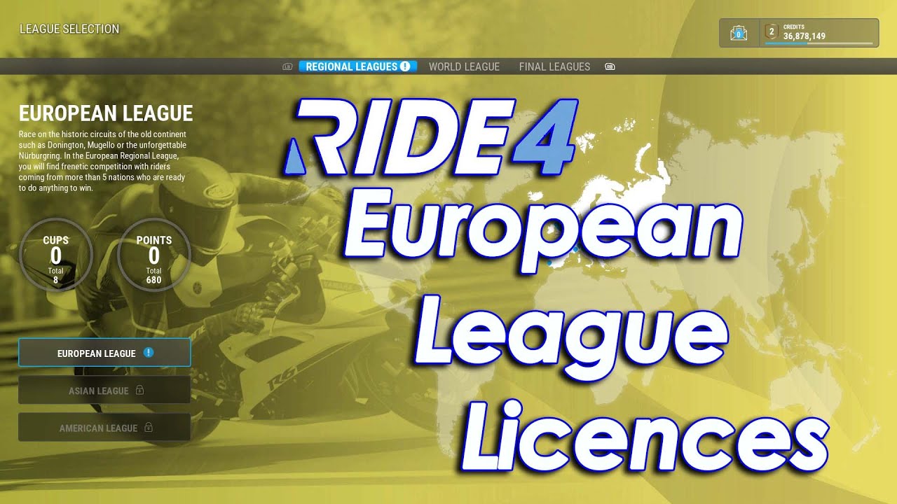 RIDE 4 | European Regional Licence