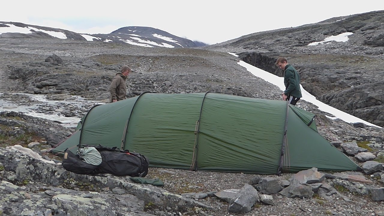 HILLEBERG 2016 KAITUM 3 GT Pitched Outside Mårmastugan (1160 m) Swedish Mountains