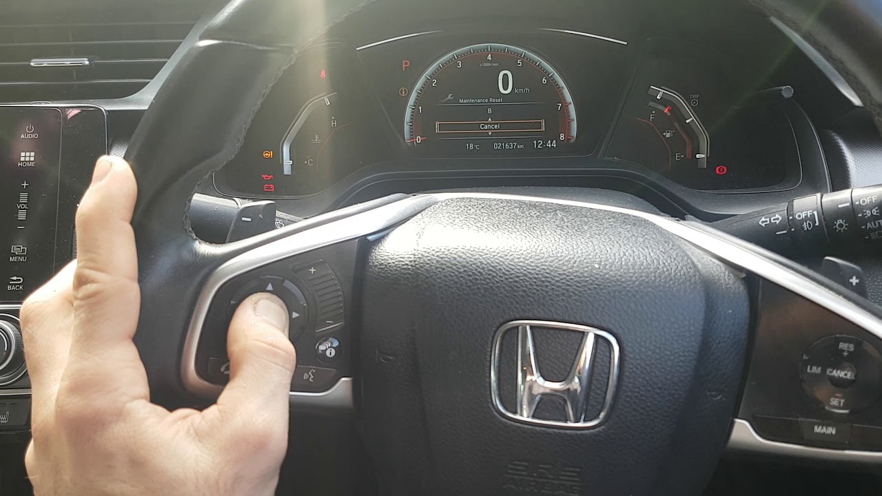 Honda Civic 2018 (FC/FK) Как сбросить напоминание о сервисном обслуживании