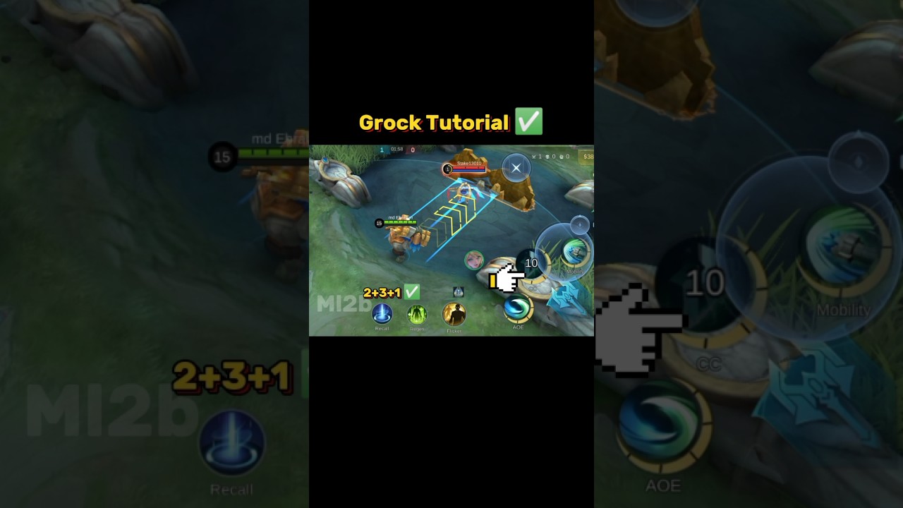 Grock Tutorial Mobile legends #ml2b #mlbb #grock #shorts