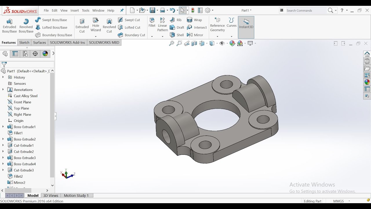 SolidWorks Tutorial For Beginner Exercise #7