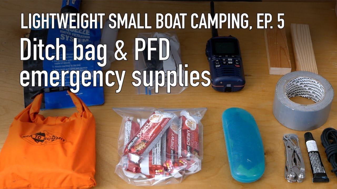 Lightweight Small Boat Camping, Ditch Bag/PFD Emergency Supplies