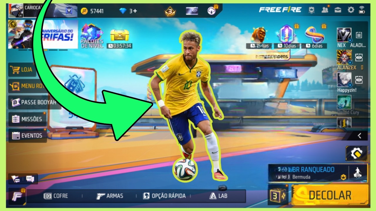 Tentei CRIAR O NEYMAR no FREE FIRE!