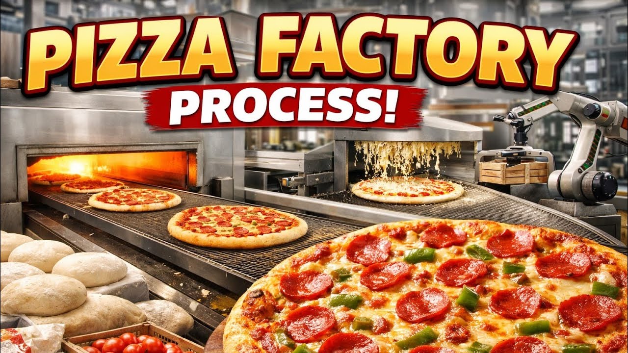 How Pizza Is Made in Factory | Inside Massive Pizza Manufacturing Process | Real Factory Sounds