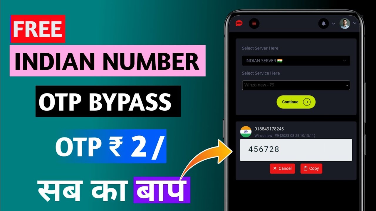 😱 Indian Number WINZO Fresh OTP Website | New OTP Website !! How To WINZO Fresh Number OTP Website