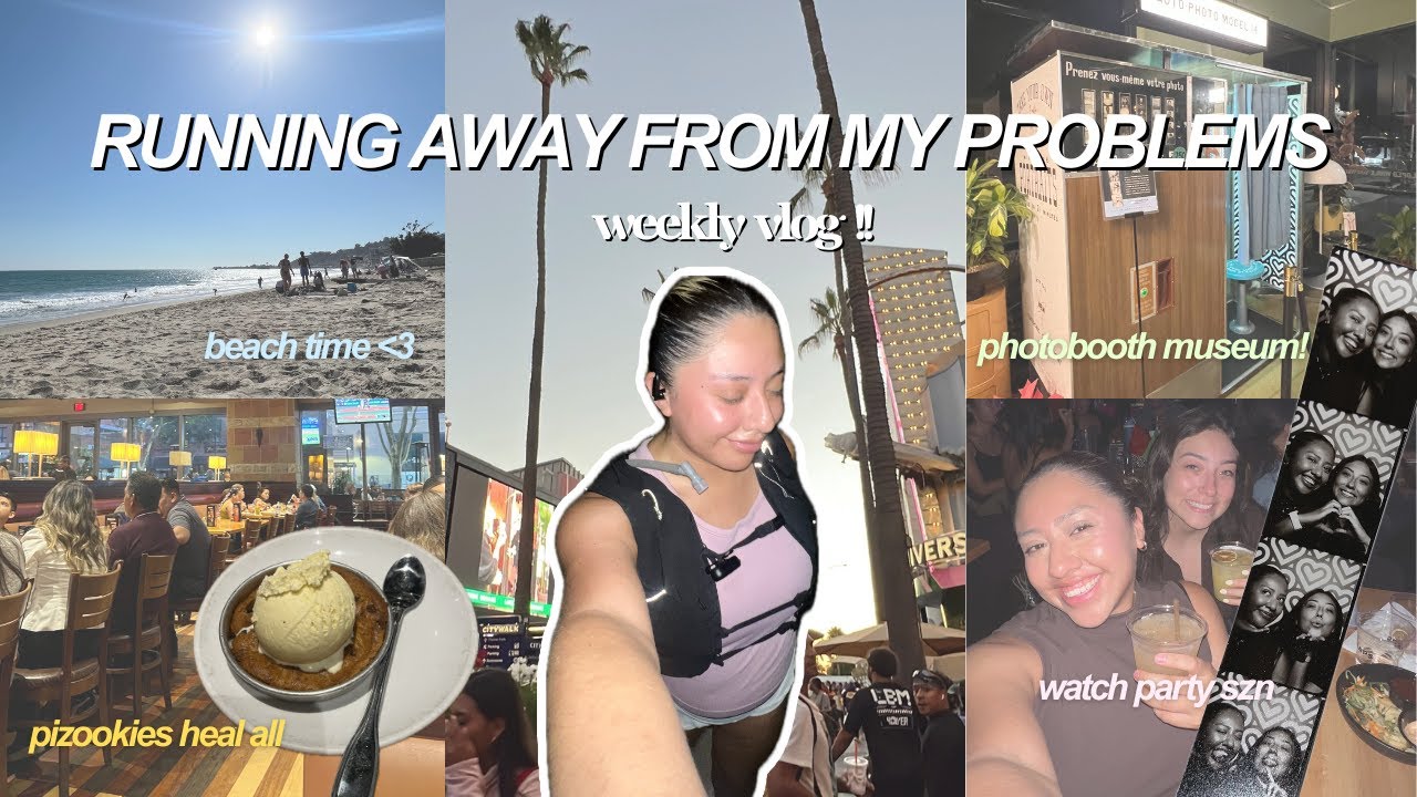 running away from my problems | photobooth museum, trader joes haul + more !!