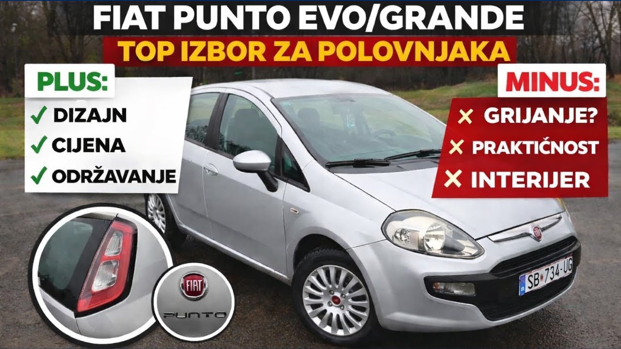 Fiat Punto Evo Test 1.3 95 KS TOP IZBOR ZA POLOVNJAKA