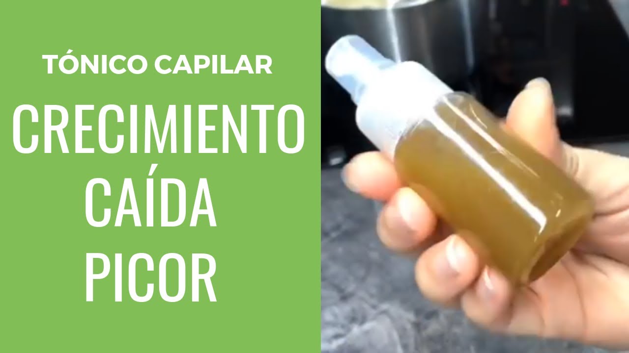 Tónico capilar de Romero, jengibre y té verde para Crecimiento y caída del cabello.