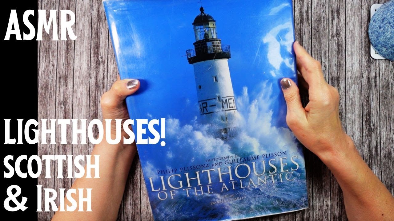 ASMR | Lighthouses! Gorgeous Library Book - Whispered Reading at Coffee Time!