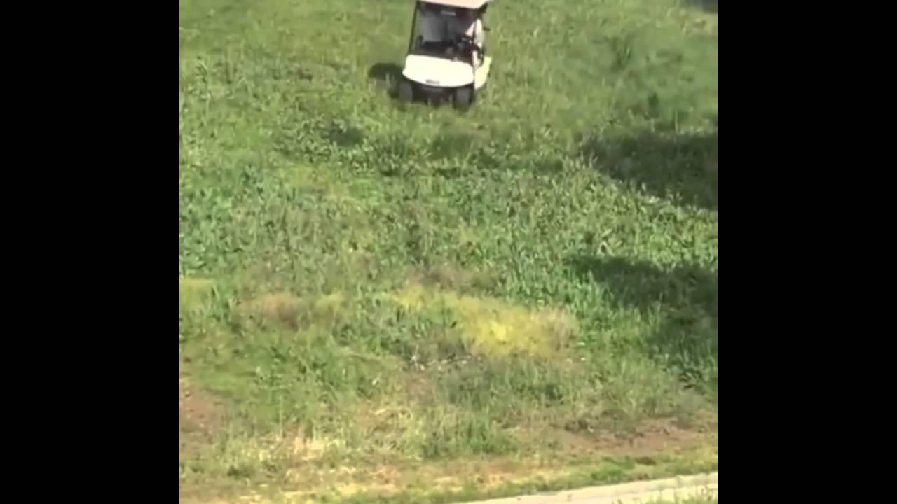 Crazy golf cart crash! II Golf Gods