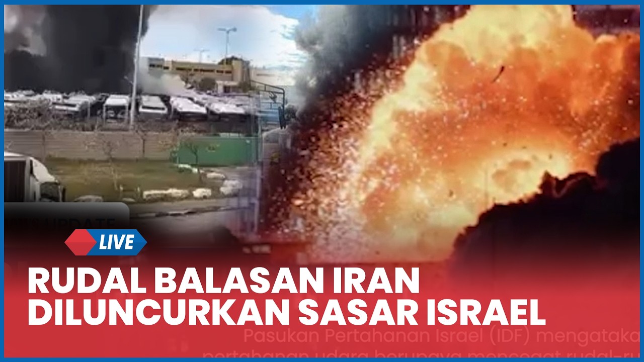 🔴 Serangan Rudal Balasan Iran Diluncurkan Sasar Israel, Sirine Meraung-raung