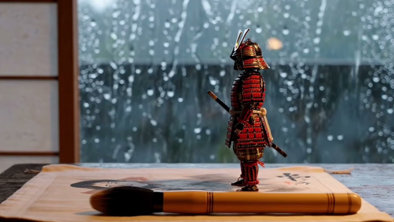 Samurai Rain Meditation 🌧️ Zen Japanese Ambient Music for Deep Relaxation, Stress Relief