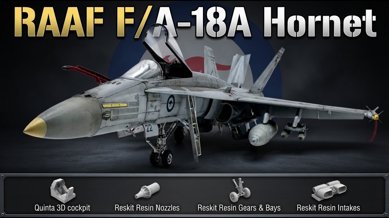 Building the RAAF F/A-18A Hornet | 1/48 Kinetic Kit + Full Reskit Upgrade Set