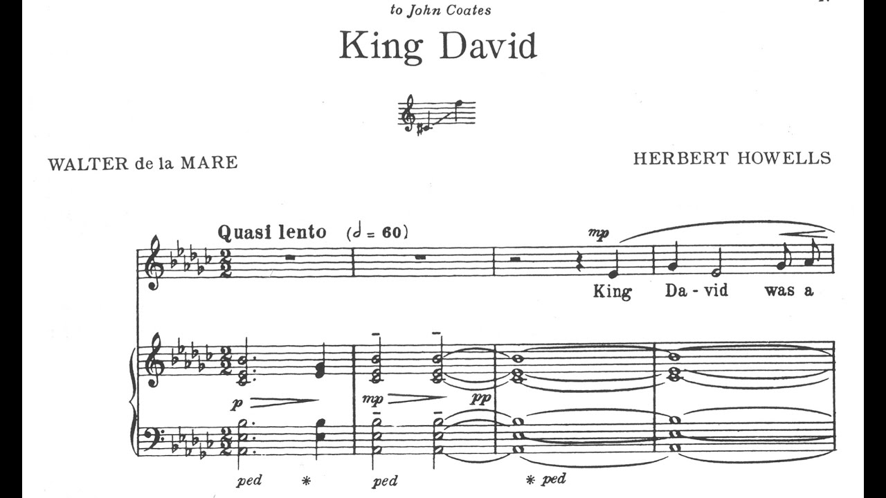 Herbert Howells - King David (score video)