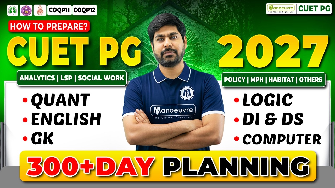 How to Prepare for CUET PG 2027 in 300 Days | Full Study Plan + Roadmap + Timeline
