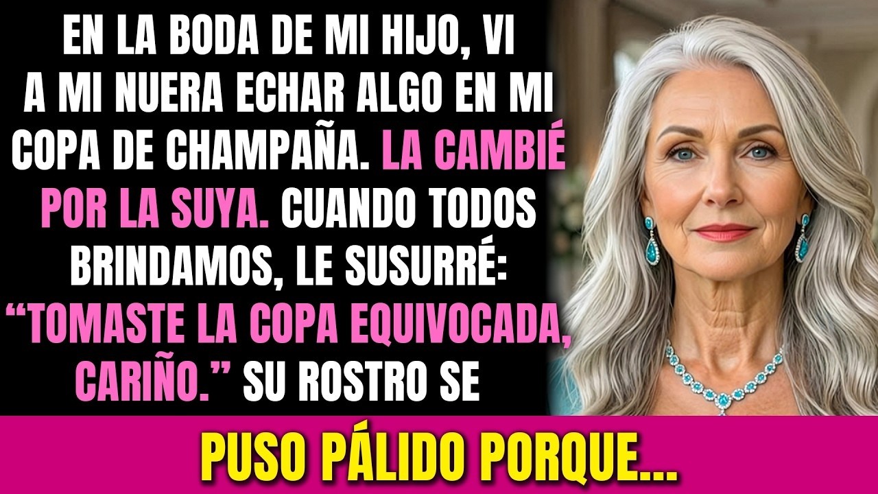 Mi nuera puso algo en mi vaso... así que la dejé brindar primero, frente a todos.