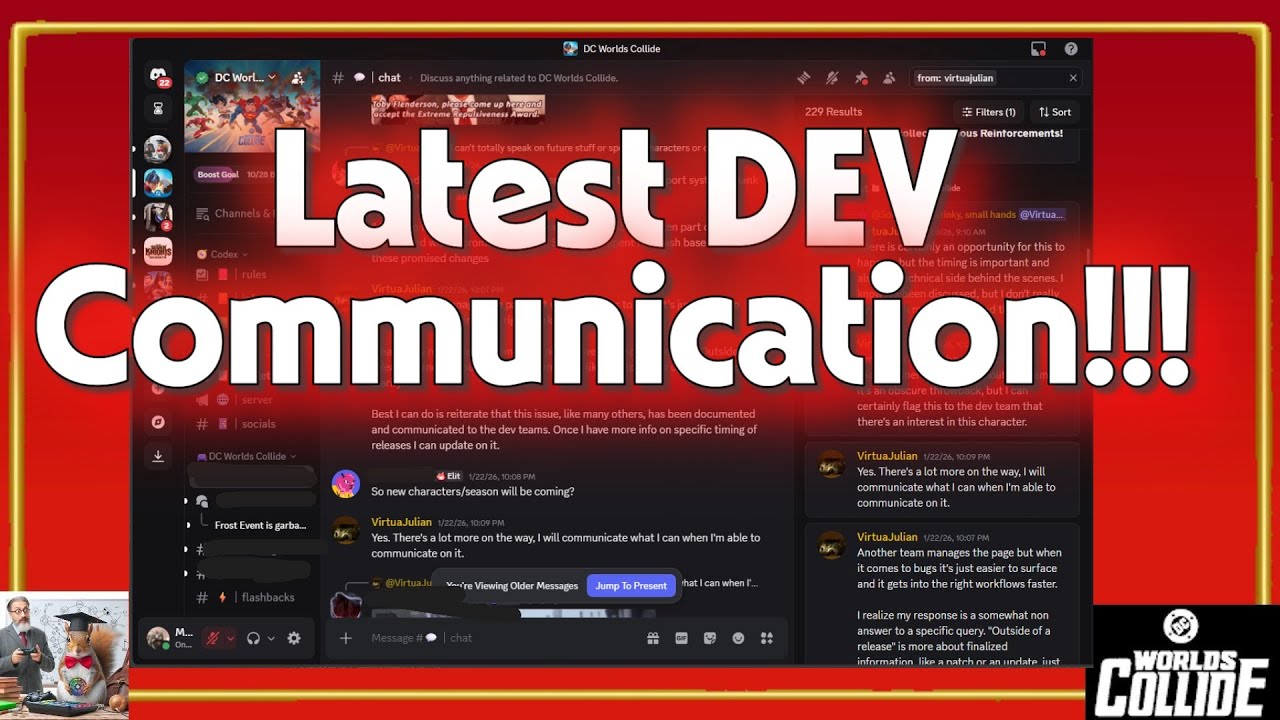 DC Worlds Collide - Latest DEV Communication!!!