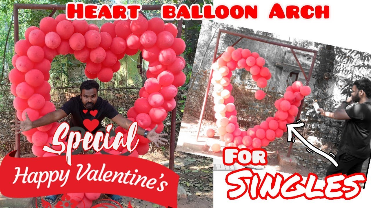 Balloon arch 💞 How to make 💓  Heart shaped Balloon  arch 💞💞 Mr Thillalangadi