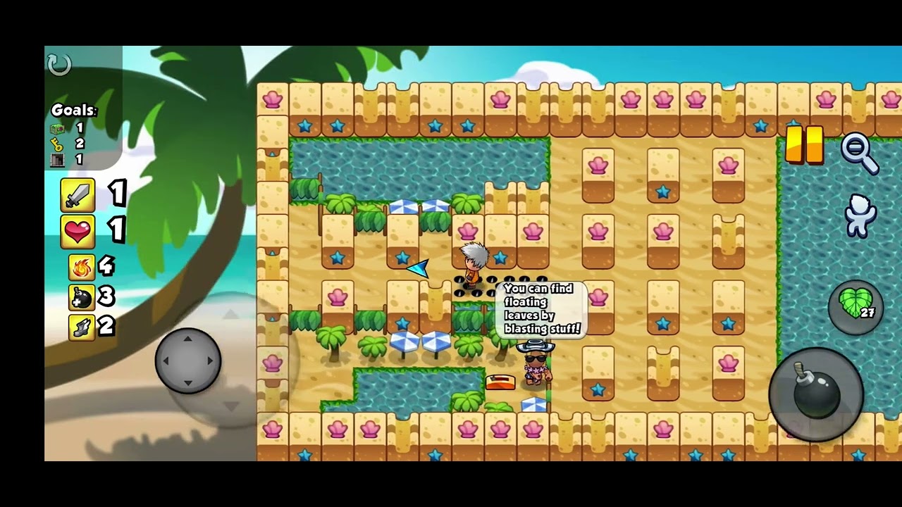 Bomber Friends! Tropical Quest Level 1