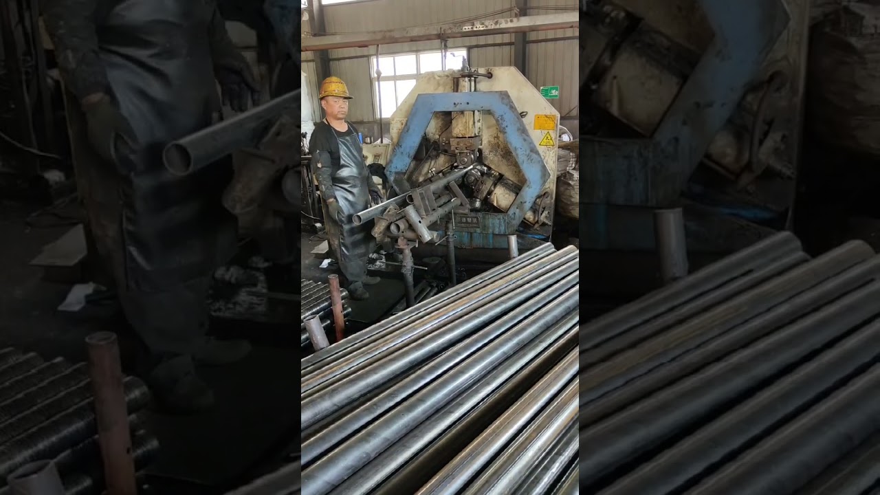 Scaffolding prop thread rolling  #scaffolding  #scaffolding prop #steelprop