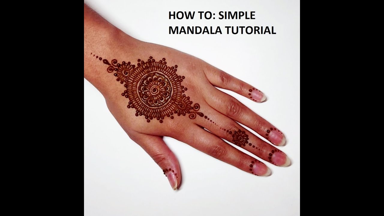 HENNA ART BY AROOSA - HOW TO: Simple Mandala tutorial