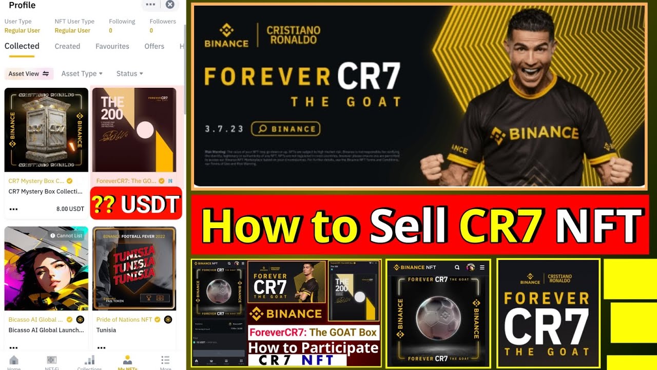 How to Sell CR7 NFT on Binance NFT Marketplace || Forever CR7 The Goat Box