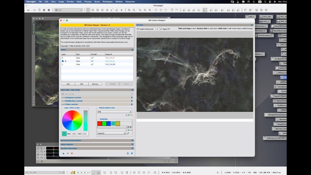 NarrowBand Colour Mapper