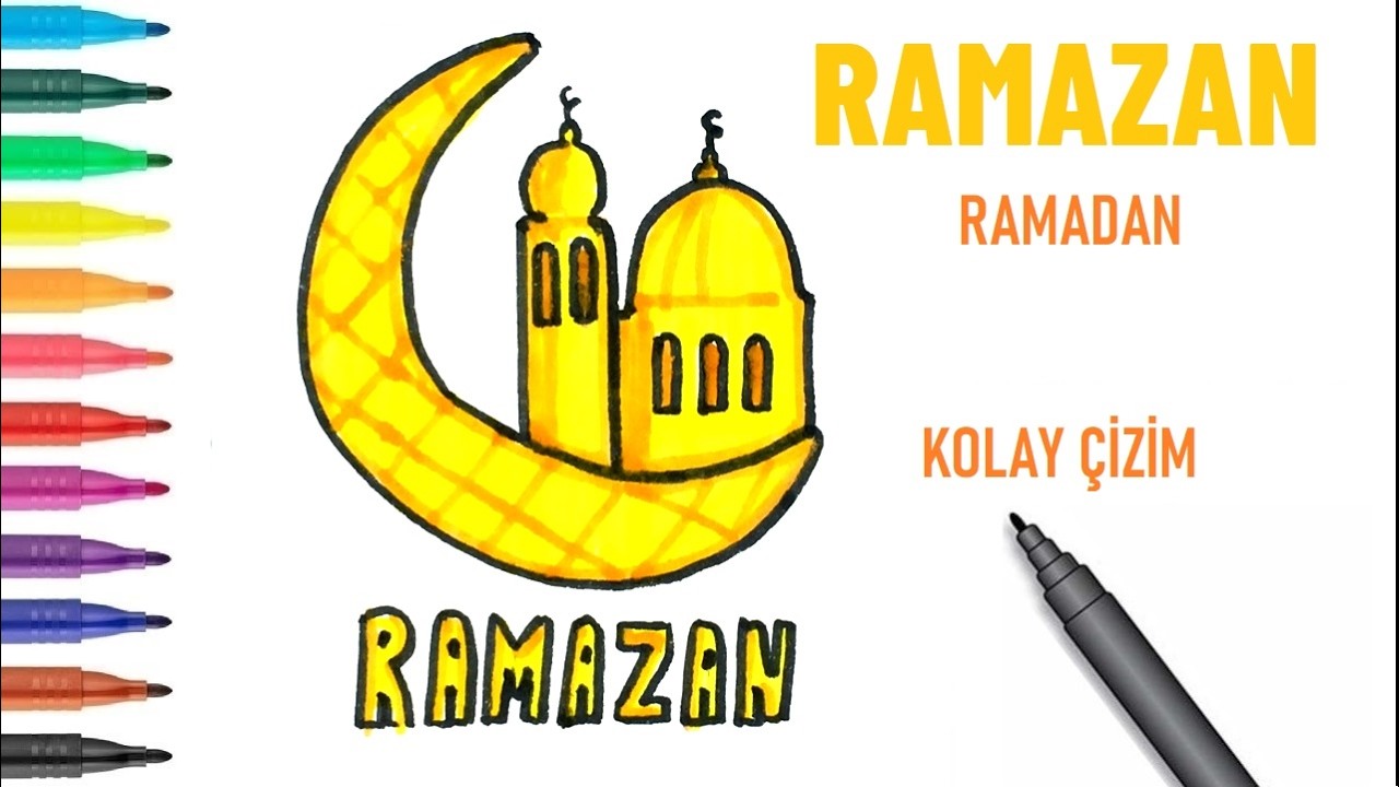 Easy Drawing Ramadan I  Kolay Ramazan Çizimi I Ramazan Nasıl Çizilir?