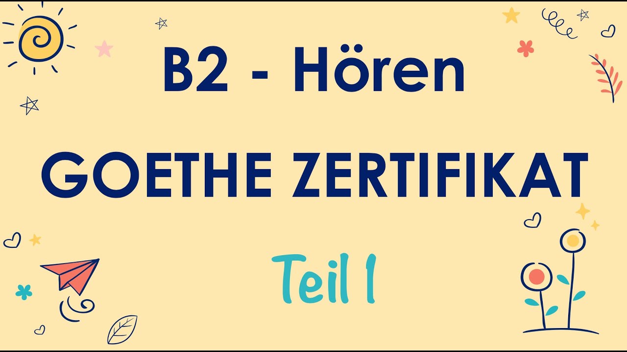 B2 Hören Teil 1- Goethe Zertifikat - mit Lösung und Transkription