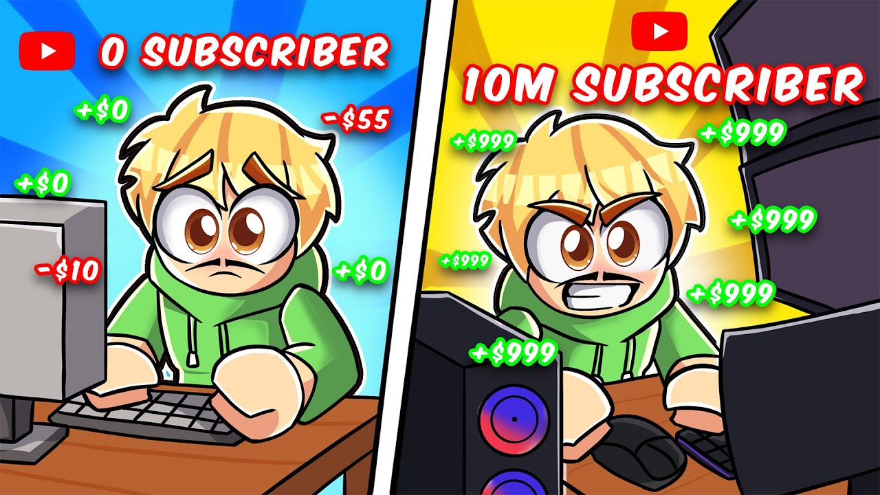 Aku jadi YOUTUBER Terkenal Nomor 1 Di INDONESIA... di roblox :v
