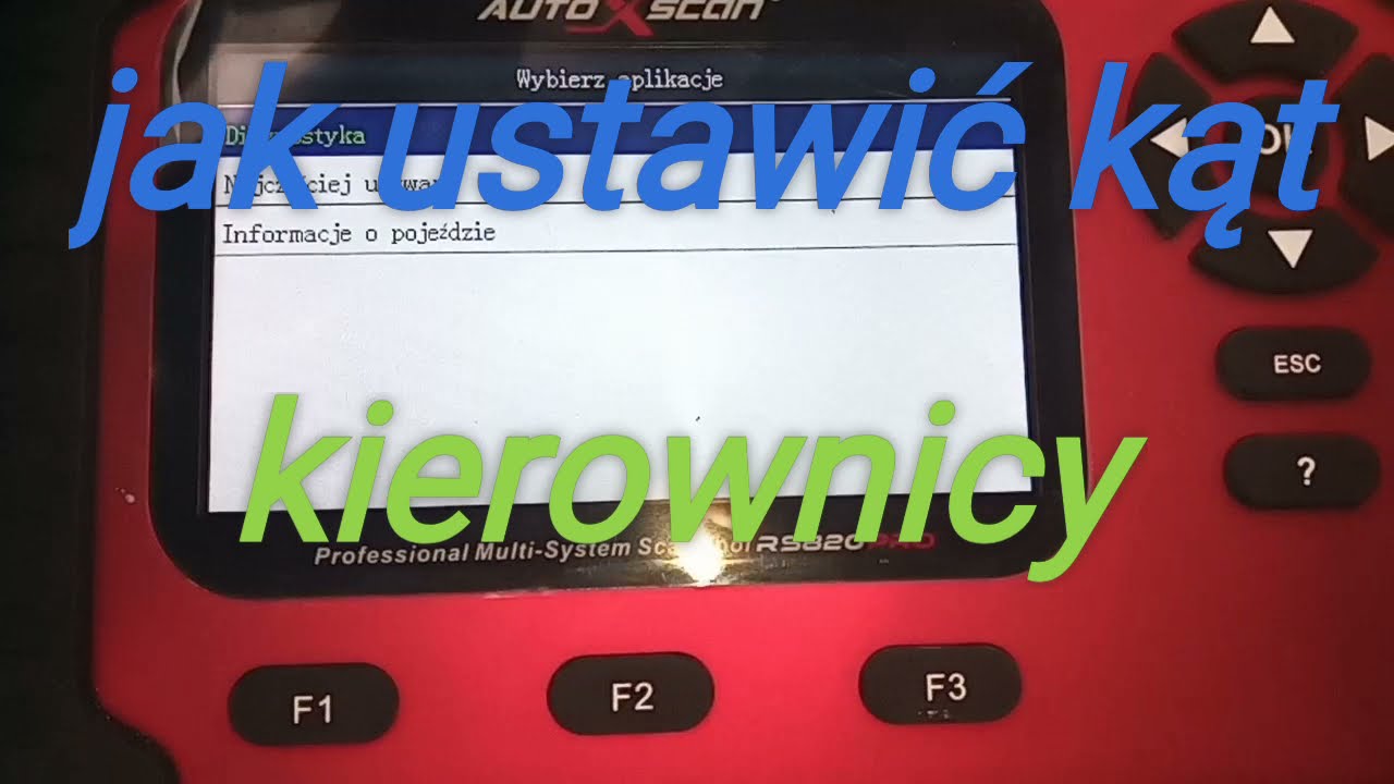 skaner Autoxscan rs 820 ustawienie kąta kierownicy