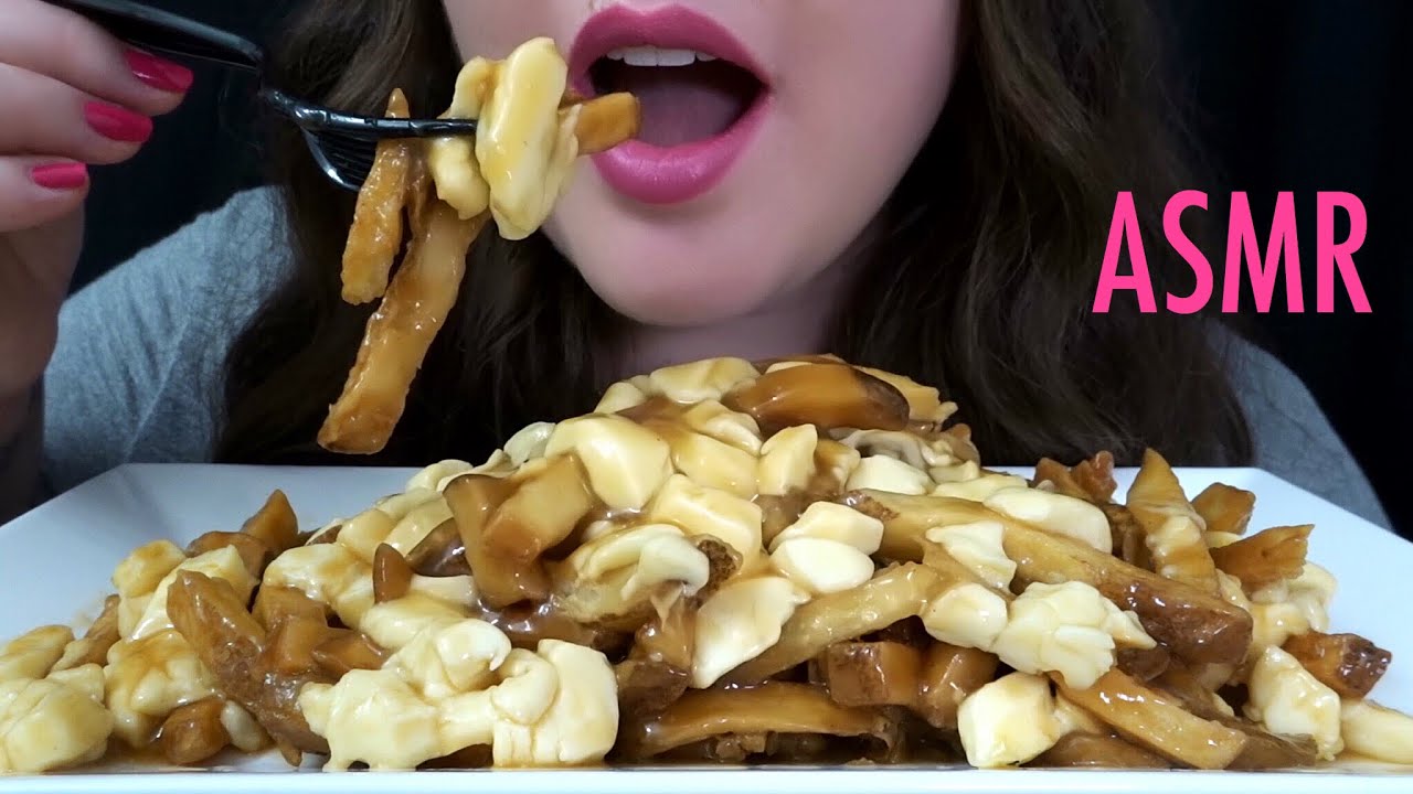 ASMR Canadian POUTINE & Diet Coke [Eating Sounds]
