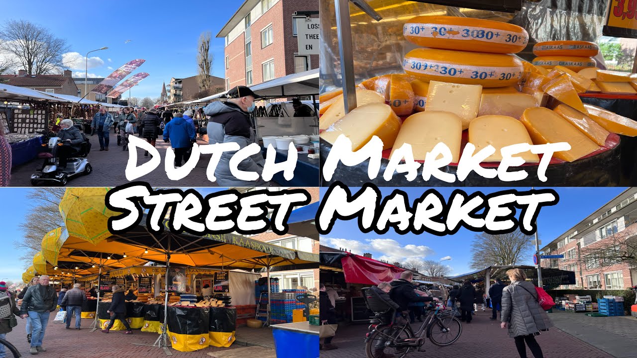 Dutch Street Market 4K Virtual Walk Tour | Street Market