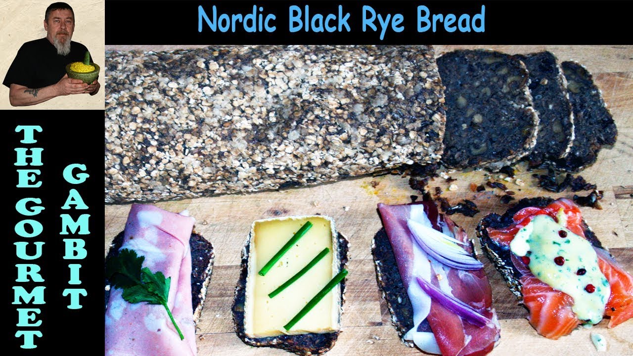 Nordic Black Rye Bread with Walnut and Cranberries