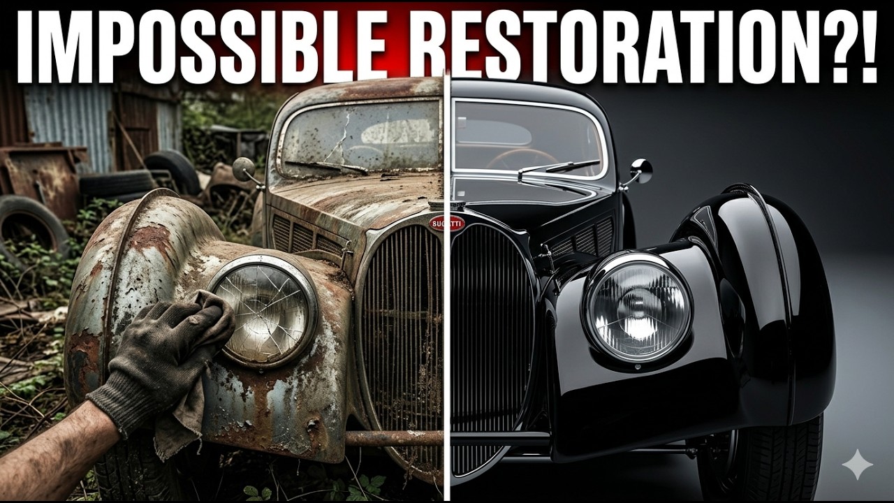 Abandoned 1938 Bugatti Atlantic FULL ASMR Restoration | From Rust to Perfection#automobile