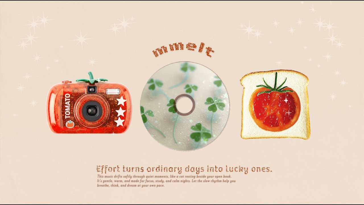 Playlist🎧 Effort turns ordinary days into lucky ones. 🍅🍀 cute & kawaii lofi for study & focus