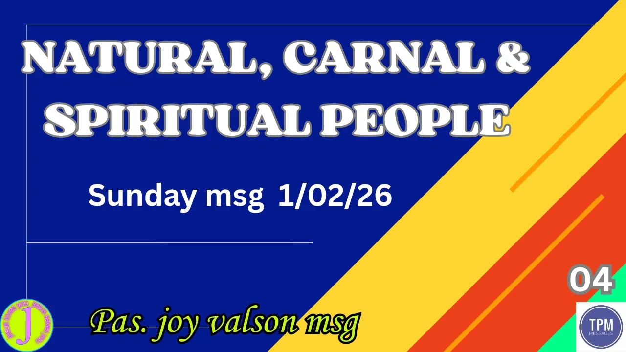 NATURAL, & SPIRITUAL PEOPLE ||Pas.joy valson msg
