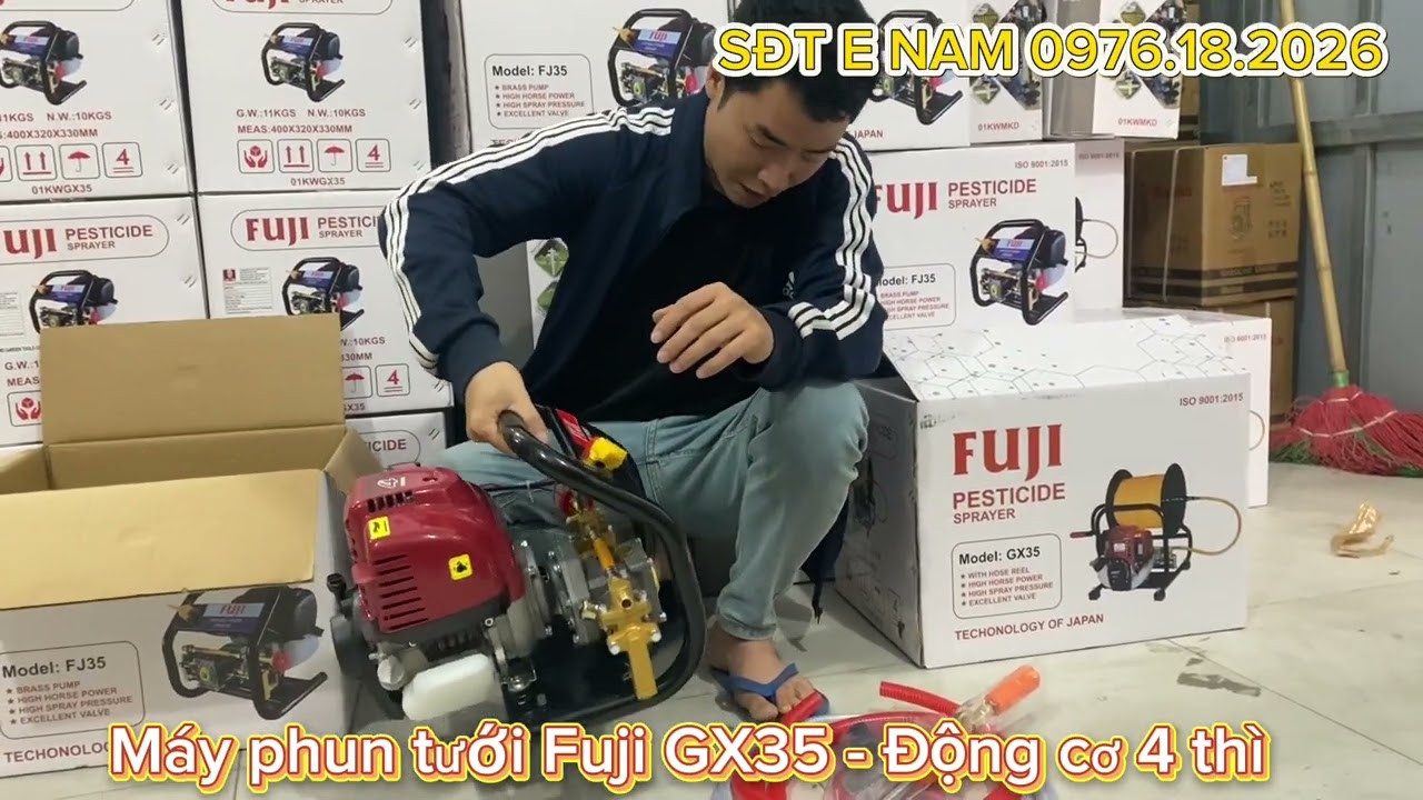 Giới thiệu máy phun tưới Fuji GX35 - Động cơ xăng 4 thì mạnh mẽ - Tiết kiệm xăng