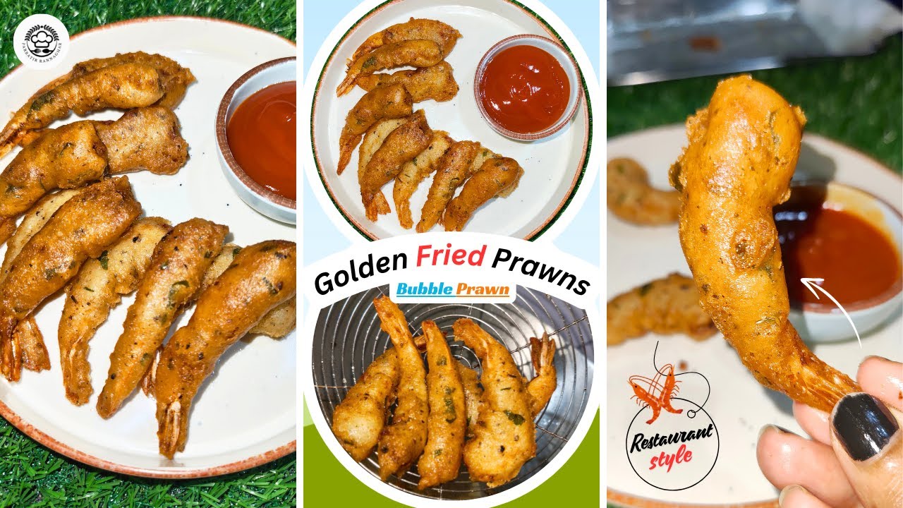 GOLDEN FRIED PRAWN/BUBBLE PRAWN | CHINESE RECIPE | RESTAURANT STYLE | MADE IN JUST 10 MINUTES |