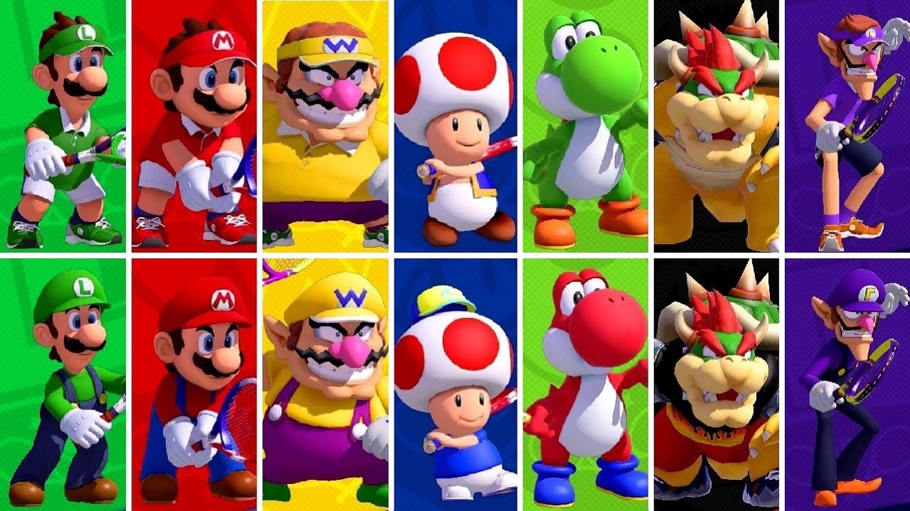 Mario Tennis Aces - All Characters & New Costumes