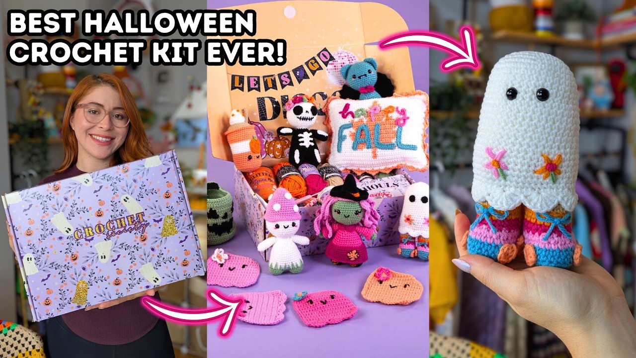 Halloween Crochet Kit Unboxing 🎃 | Crochet Society Glitter & Spice Halloween Crochet Kit