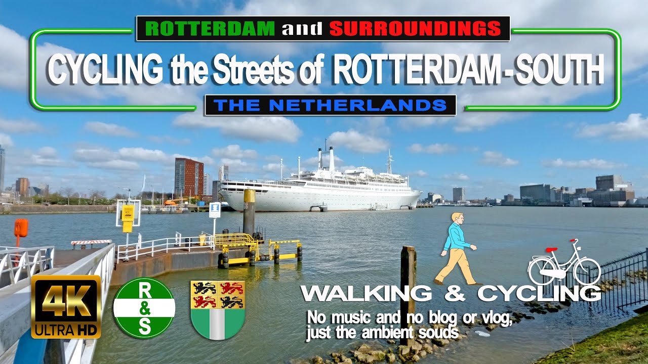 (4K) CYCLING TRHOUGH THE STREETS OF ROTTERDAM SOUTH (The Netherlands) Walking and Cycling