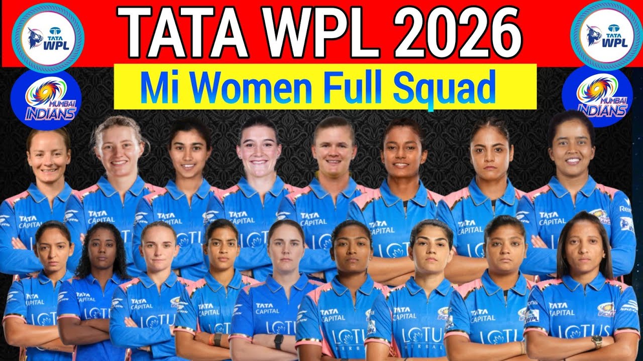 TATA WPL 2026| Mumbai Indians Women Team Best Squad 2026| Mi New Squad Wpl 2026
