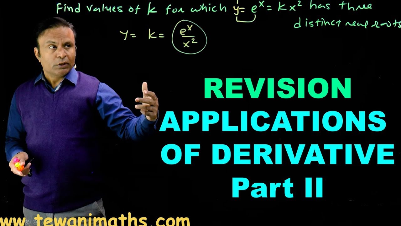 JEE 2019 Revision | Applications of derivative | JEE Maths by Ghanshyam Tewani | Cengage
