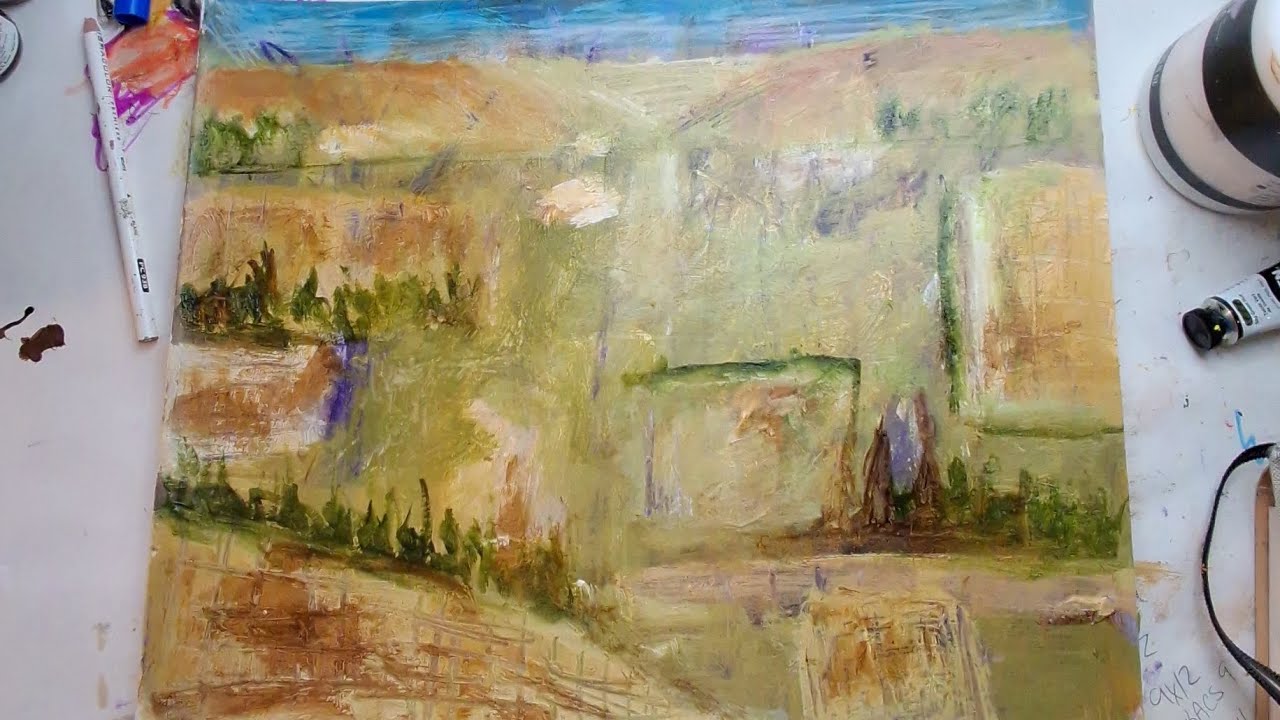 Tips & Loose landscape p.1 (farmland) #art #painting ##intuition #intuition  #painterly #beginners 
