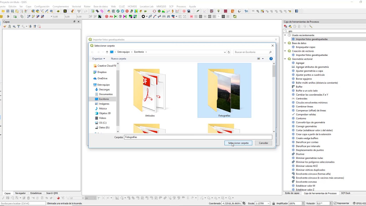 QGIS - Importar fotografías geolocalizadas