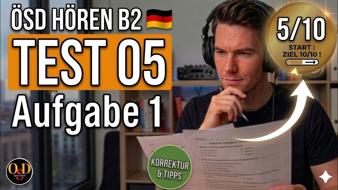 Projekt ÖSD B2:  Hören Modelltest 5 Aufgabe 1 mit Lösungen